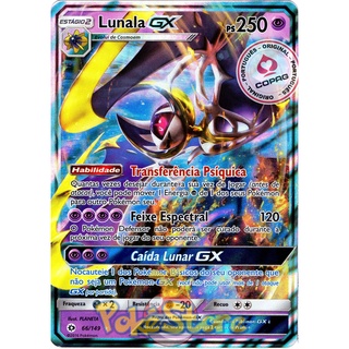 Lunala Gx Carta Pokemon Dourada