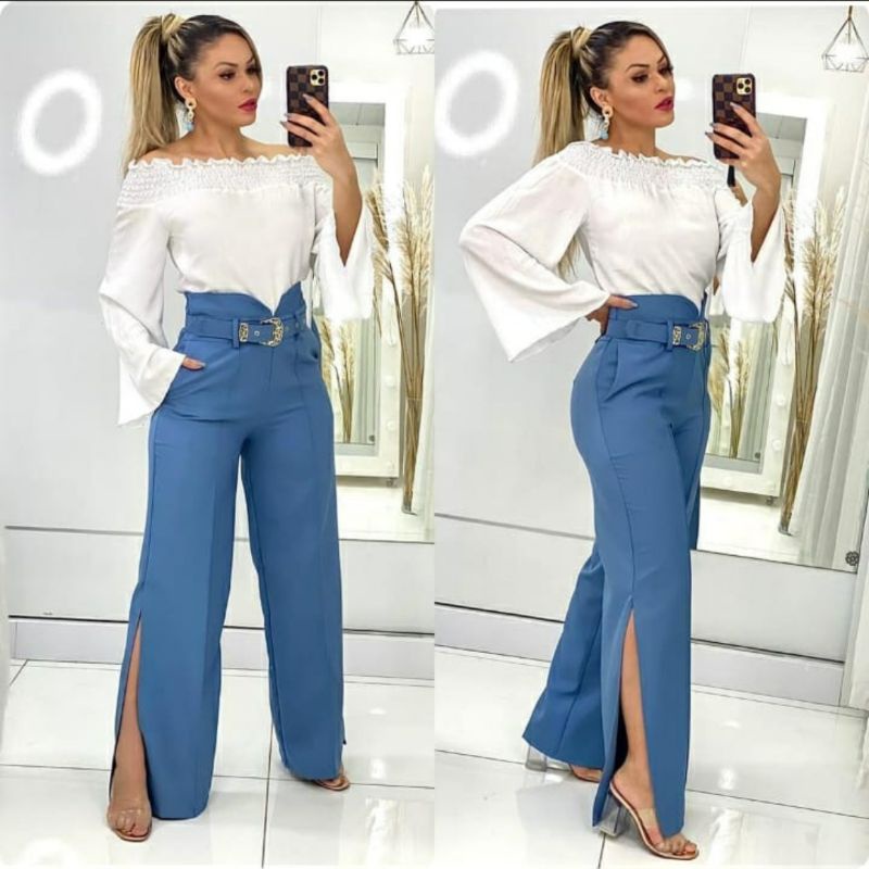 Calça pantalona alfaiataria hot sale feminina