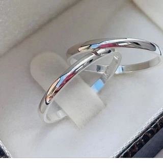 Par de Aliança Prata Com garantia Namoro Compromisso Casamento Noivado 2mm com garantia