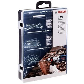 Kit de Fixação Bosch Brocas, Bits e Parafusos com 173 Peças