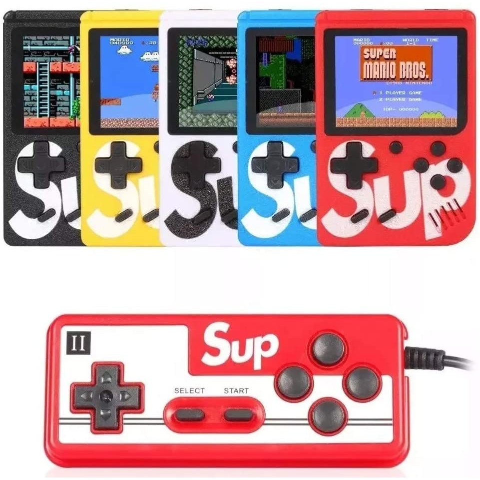 Video Game Portátil SUP Com Controle 2 Jogadores 400 Jogos Mario Pac man  Donken Mini Box Plus - Escorrega o Preço