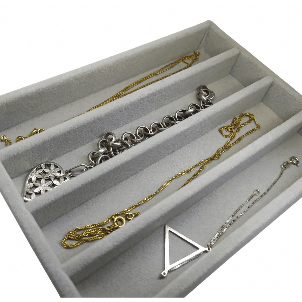 Bandeja Organizadora Porta Jóias de Veludo Gavetas e Closet Anéis Brinco Pulseiras Colares