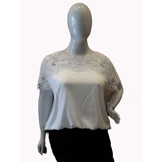 Blusa plus size gordinha moda tendencia verão soltinha renda