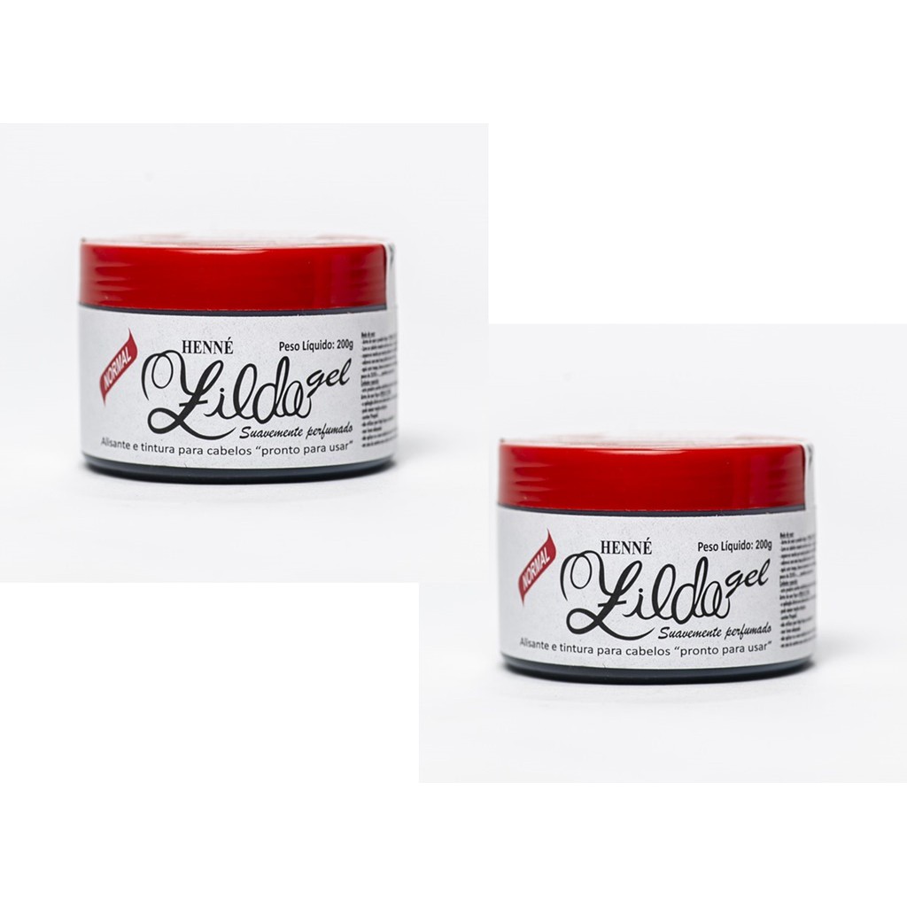 Henê Zilda Gel Preto Normal 2 x 200g Alisa E Tinge | Shopee Brasil