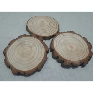 kit 5 bolachas de madeira base para decoração - 10 a 12cm tamanho