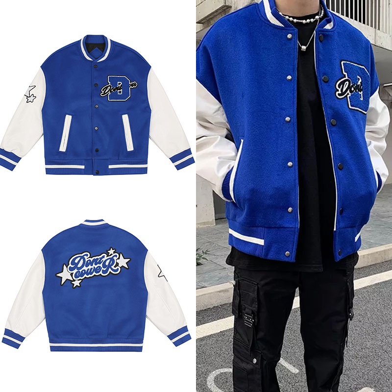 Jaqueta de beisebol masculino Vintage bordado, jaquetas do colégio da High  Street, casaco estilo Harajuku universitário, streetwear oversize, unissex  - AliExpress