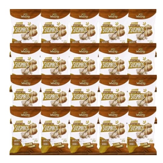 Kit 20 Biscoito Suspiro C/WheyProtein - 25g - Wheyviv Fit