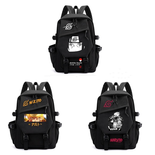 Mochila Escolar Bolsa Akatsuki Naruto Anime Preta Costas - Chic Outlet -  Economize com estilo!