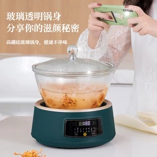 Pote de guisado elétrico Copo de ensopado elétrico Ninho de pássaro de vidro Ganoderma Lucidum Sopa de chá Pote de saúde
