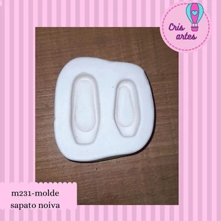 Molde de Silicone Sapatinho Noiva Topo de Bolo noiva - Cris Artedecor