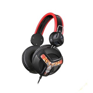 Fone de Ouvido Headphone Headset Gamer V2 Misde preto com vermelho
