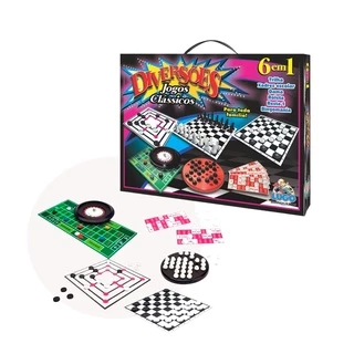 Jogos Classicos 6 em 1 Tabuleiros e Roleta Lugo Brinquedos em Oferta na Shopee