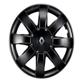 Jogo de Calota Renault Sandero/Logan Aro 15 Preto Fosco Cod 875