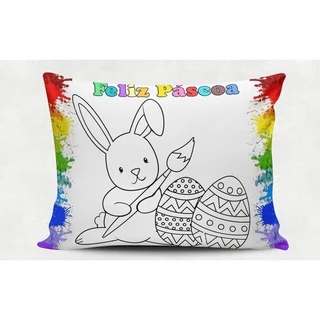 Lembrancinha Almofada colorir Páscoa - Almofada Páscoa - Brinde para páscoa em Oferta na Shopee