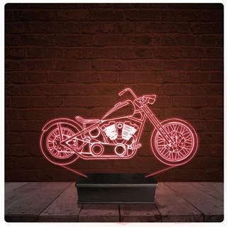 Abajur Luminária Acrílico Led - Moto Custom