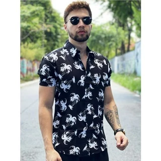 Camisa Florida Manga Curta Verão