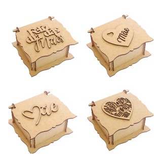 10 Caixa Dia das Mães MDF CRU lembrancinhas para decorar em Oferta na Shopee