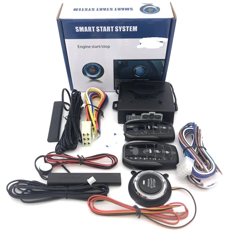 Sistema Keyless Startstop Universal Com 2 Chaves Chip Alarme