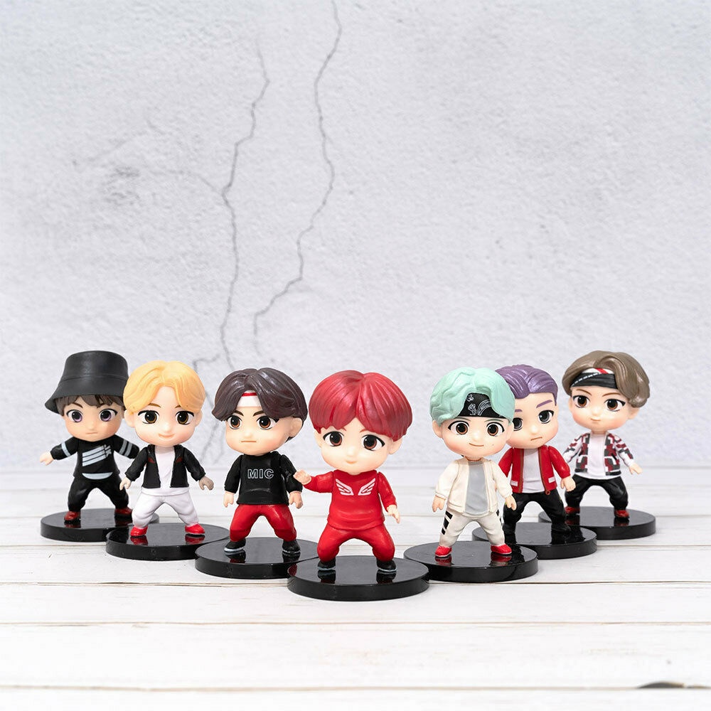 7Pcs/set BTS Figures Collection Kids Toy Dolls RM JIMIN SUGA