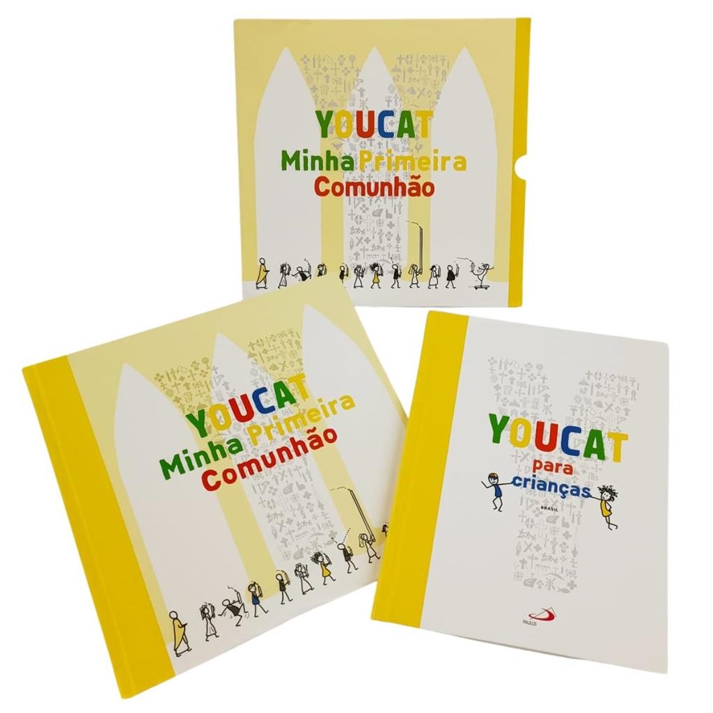 Box Livro Colecao Youcat Minha Primeira Comunhao Kit Biblia Da Crianca E Album De Recordacao