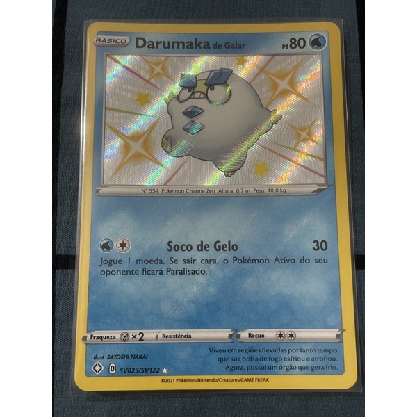Carta Darumaka de Galar Shiny (SV023/SV122) Destinos Brilhantes - Pokemon TCG
