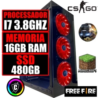 Cpu Computador PC Gamer Barato Completo Intel Core i7 3.8Ghz / 16GB de RAM