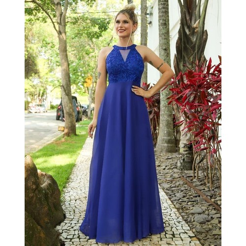 Madrinha de casamento vestido hot sale azul