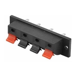 Conectores Borne Caixa Acustica 4 vias Vermelho/Preto