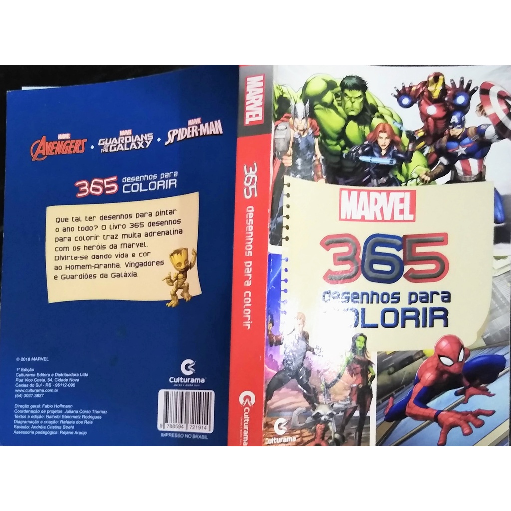 365 Desenhos para Colorir - Marvel