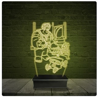 Abajur Luminária Acrílico Led - Detona Ralph