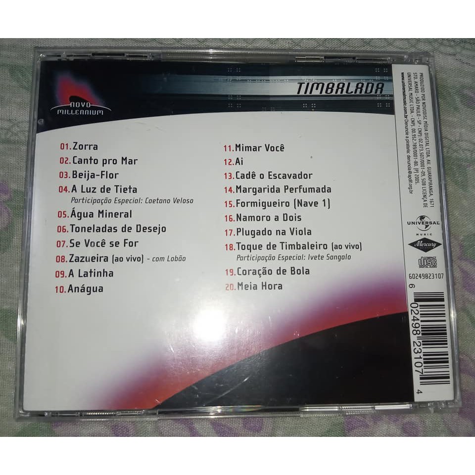 CD Novo Millennium : Timbalada | Shopee Brasil