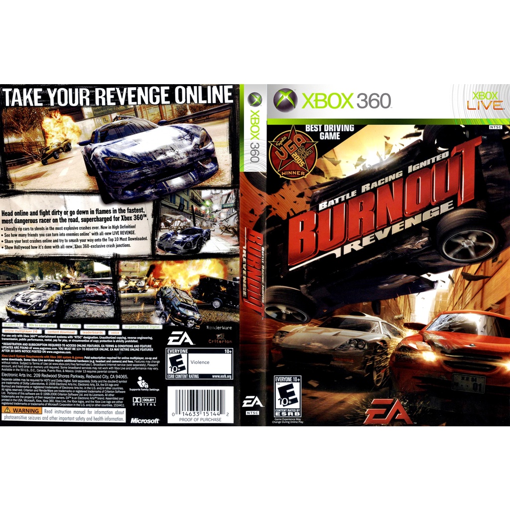 Burnout Revenge Midia Digital [XBOX 360] - WR Games Os melhores