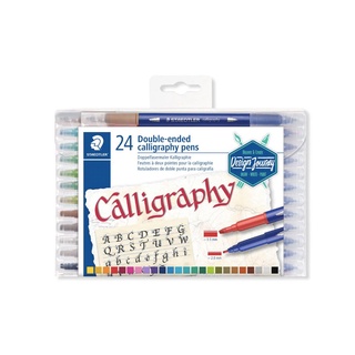 Caneta Caligrafia STAEDTLER Ponta Dupla 24 cores