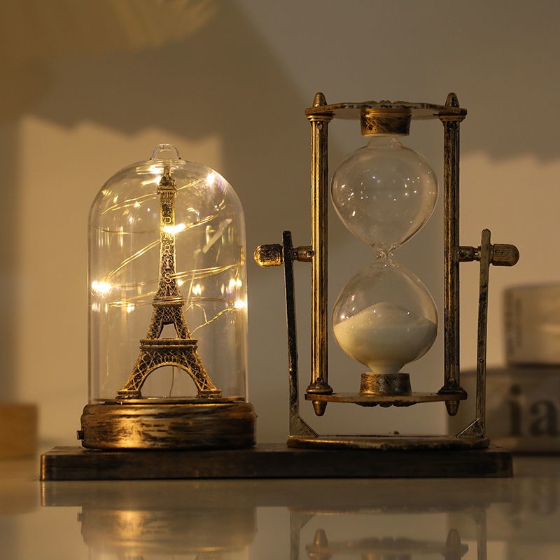 DM2O Torre Ampulheta Decoração/De Iluminação Criativa Mesa Artesanal/Retro