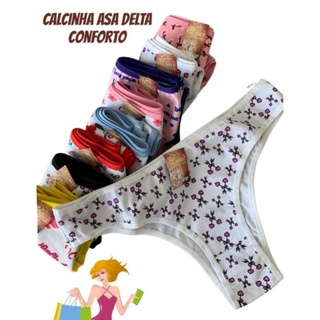 Kit 10 Calcinha Menina Moça Asa Delta Tanga Conforto Algodão Estampada