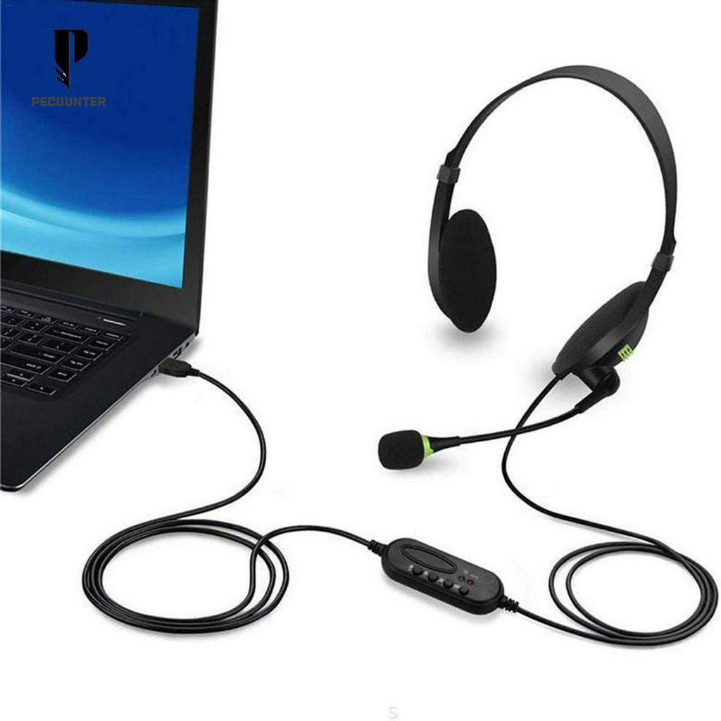 Computador Usb Headset Call Center Fone De Ouvido Com Microfone Cancelamento De Ruído Com Fio Fone De Ouvido Para Pc Para Laptop