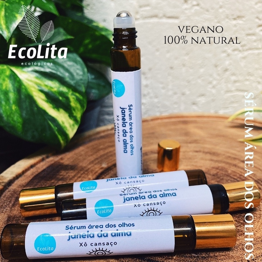 SÉRUM JANELA DA ALMA | Tratamento noturno: área dos olhos | 100% NATURAL, VEGANO e ECO.