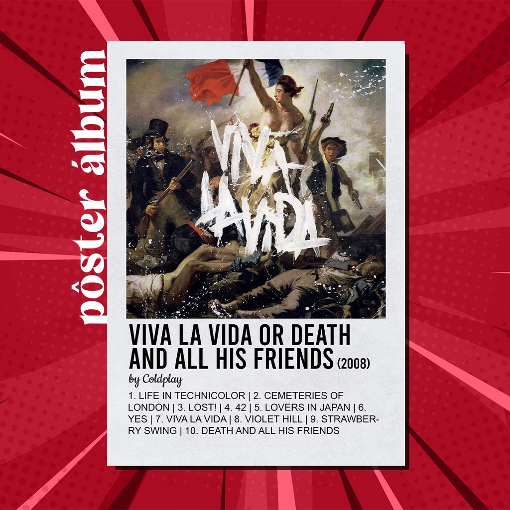 Pôster Álbum Viva la Vida - Coldplay | Shopee Brasil