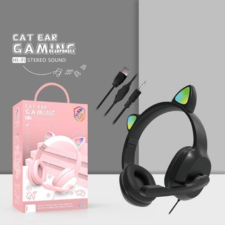 Fone De Ouvido Orelha De Gato Headphone Ear Cat Led Bluetooth Colorido  Lt9003 Luuk Young - LUUK YOUNG Comércio Eletrônico