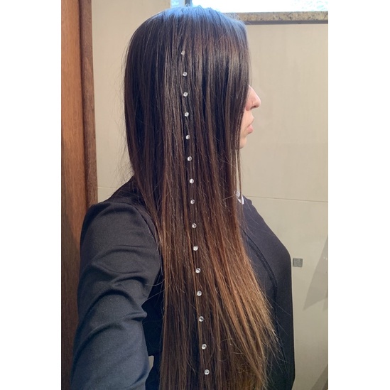 Fio De Strass Cristal Para Cabelo - 1 Metro