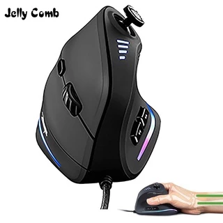 Rato jomaa Wired Gaming Mouse Com Ergonômico Rocker 5 D 10000 DPI Botões Programáveis RGB Vertical Para PC