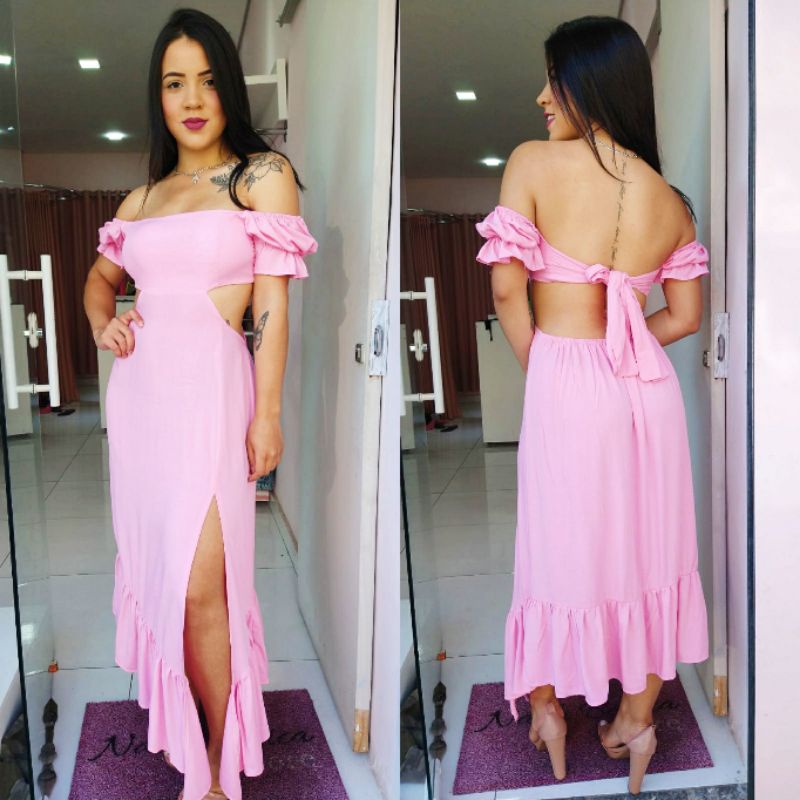 Vestido cor best sale rosa bebe