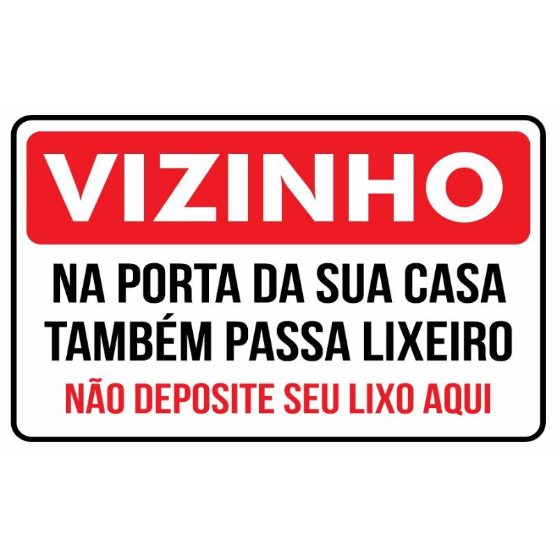 Placa de Sinalização Não Jogue Lixo em Promoção na Americanas