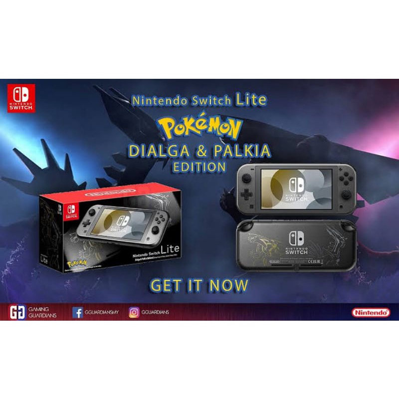 Comprei um Nintendo Switch Lite versão especial do Pokemon Dialga e Pa