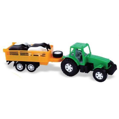 Caminhão Carreta Rodotrem Com 4 Bois Brinquedo Diverplas 912