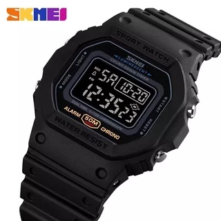 Skmei Relógio Digital Masculino de Pulso, Relógio Digital Multifuncional Masculino Com 2 Tempos de Contagem, Relógio de Pulso Retrô Estiloso Para Homens