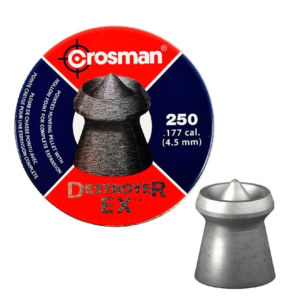Crosman Premier Destroyer .22 Caliber Pellets – 175 Count – Pointed Expanding Hollow Point