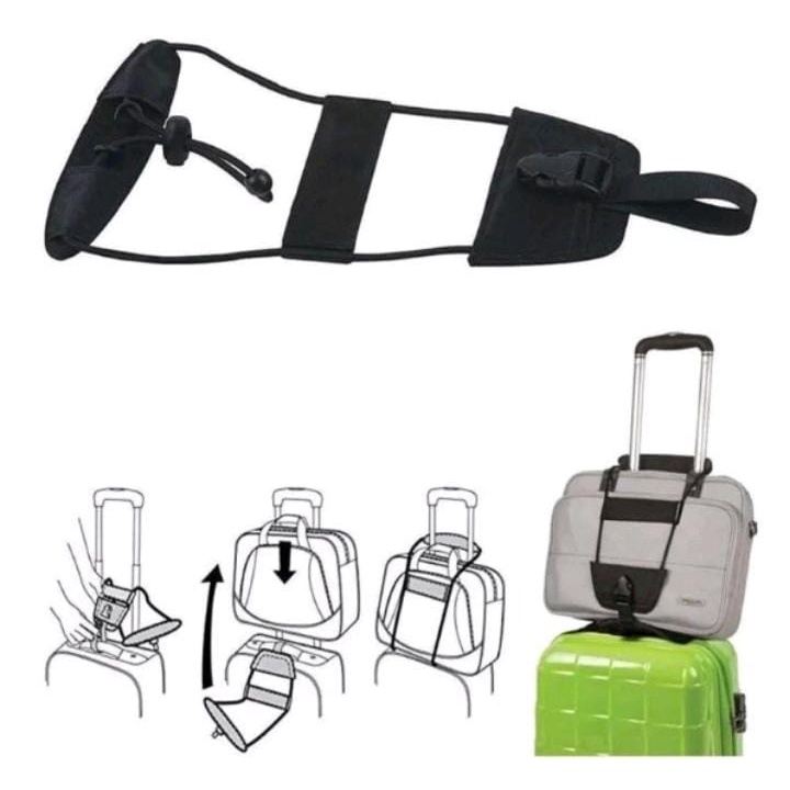 Cinta Ajustável Bagagem Alça Elástica Mala Viagem Bag Bungee