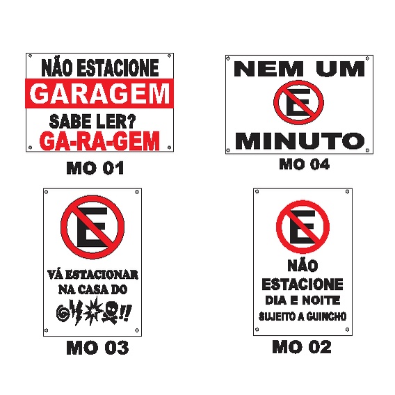 Placa Proibido Estacionar Grande 30x40cm Shopee Brasil 0296