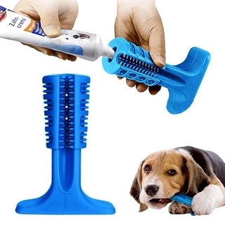 Brinquedo Mordedor que escova os dentes Pet Cachorro Caes Anti Tartaro Pasta de Dente Maciço e Aromatizado